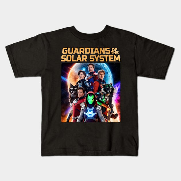 Guardian of the Solar System MC Universe Super Hero Knock Off Parody Worst Parody Kids T-Shirt by blueversion